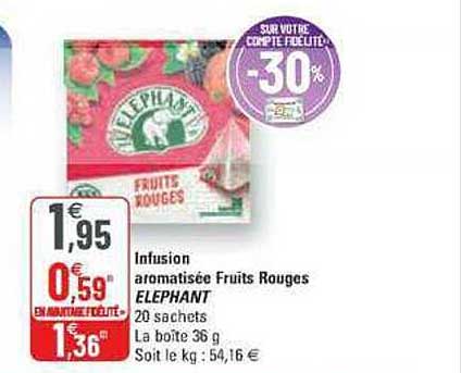 Infusion Aromatisée Fruits Rouges éléphant