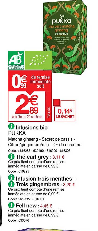 infusion bio pukka thé earl grey infusion trois menthes trois gingembres fell new