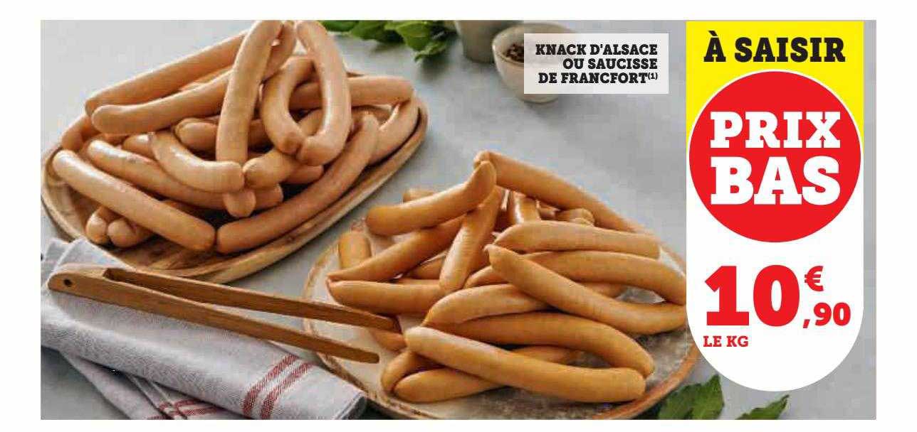 knack d'alsace ou saucisse de francfort