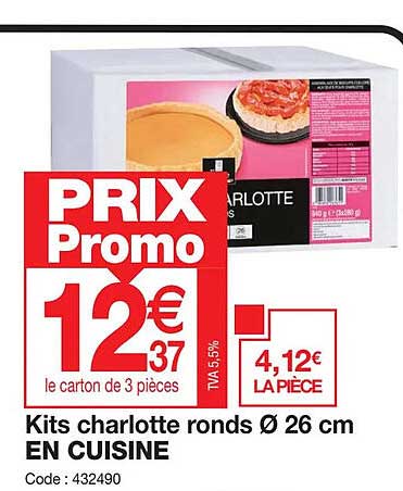 kits charlotte ronds ø 26 cm en cuisine