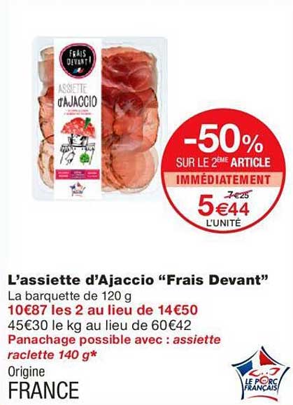 l'assiette d'ajaccio "frais devant"