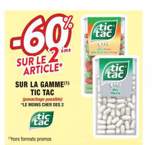 la gamme tic tac