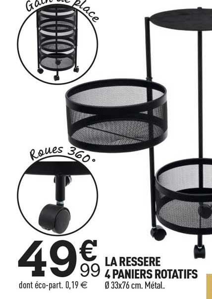 la resserre 4 paniers rotatifs