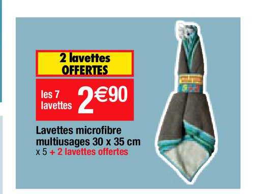 lavettes microfibre multiusages 30 x 35 cm