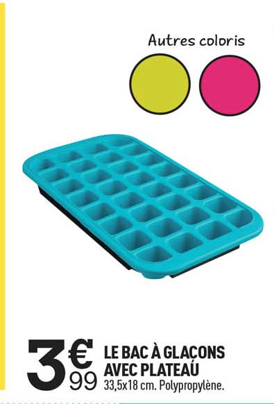 Le Bac à Glaçons Avec Plateau