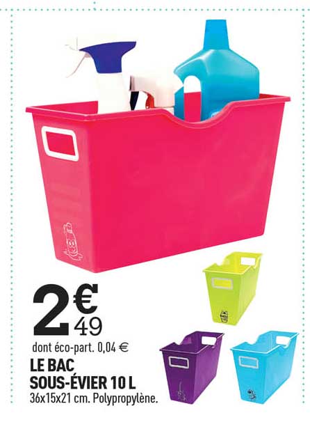 le bac sous-évier 10 l