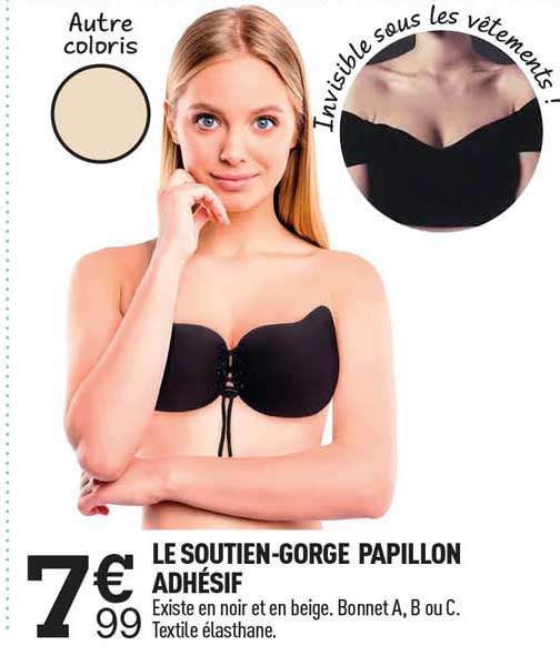 le soutien-gorge papillon adhésif