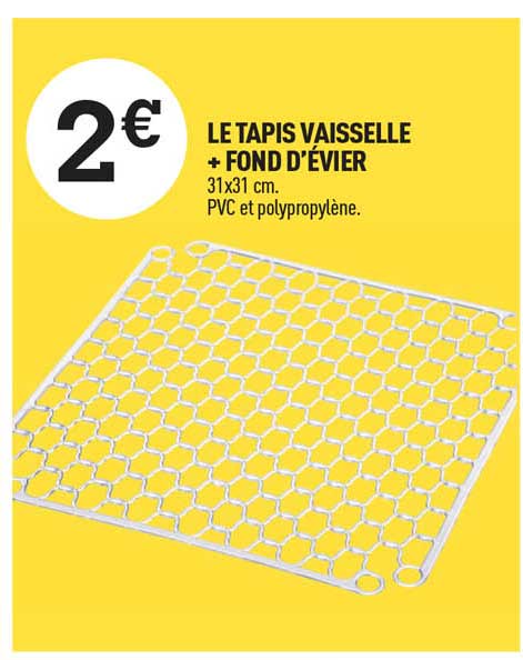 le tapis vaisselle + fond d'évier