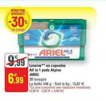 Lessive En Capsules All In 1 Pods Alpine Ariel