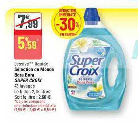 Lessive Liquide Sélection Du Monde Bora Bora Super Croix