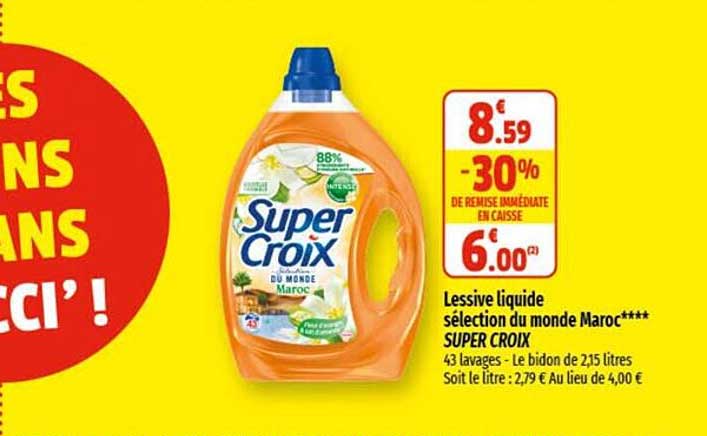 Lessive Liquide Sélection Du Monde Maroc Super Croix