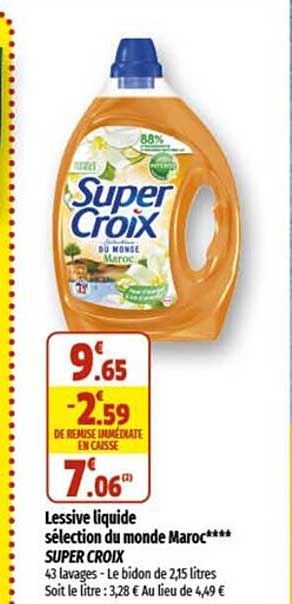 Lessive Liquide Sélection Du Monde Maroc Super Croix