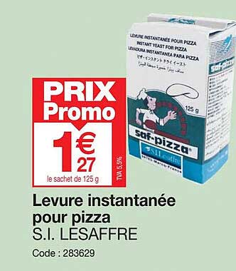 levure instantanée pour pizza s.i. lesaffre