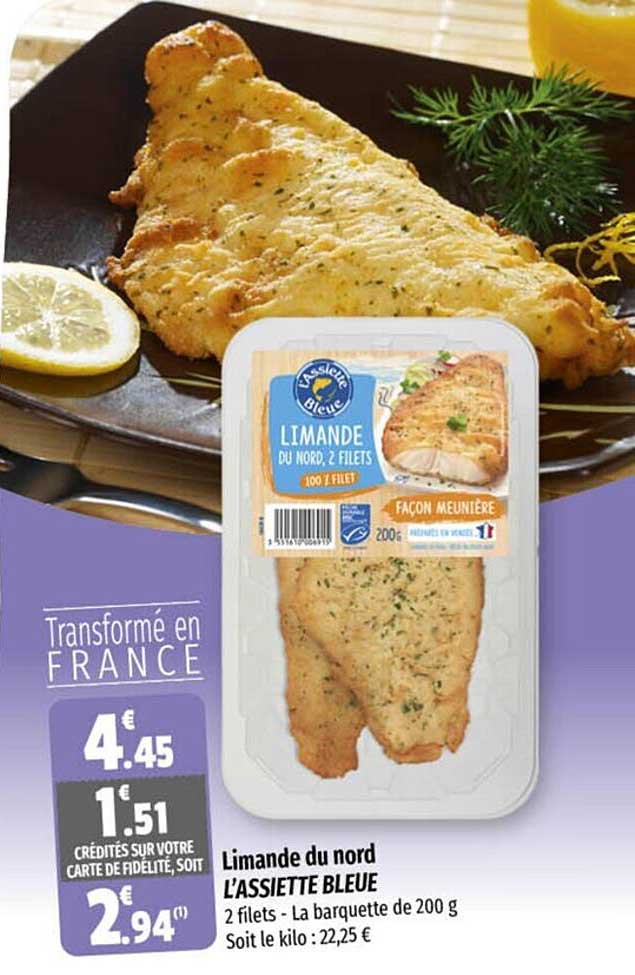 limande du nord l'assiette bleue