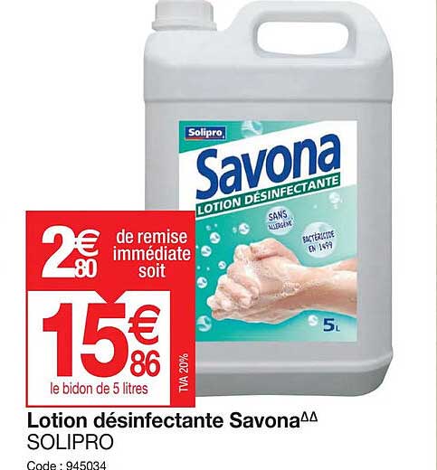 Lotion Désinfectante Savona Solipro