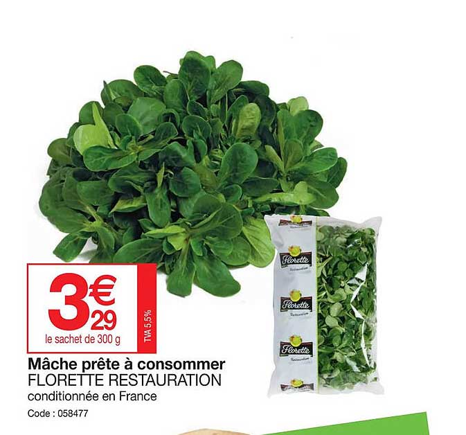 mâche prête à consommer florette restauration