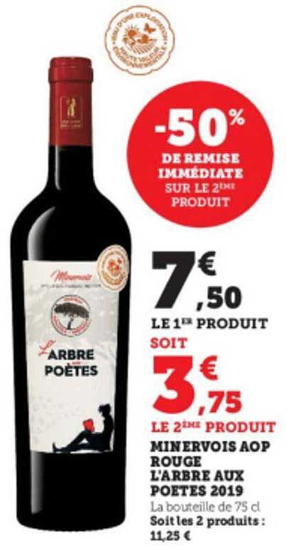 minervois aop rouge l'arbre aux poètes 2019
