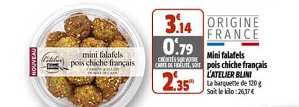 mini falafels pois chiche fraiches l'atelier blini