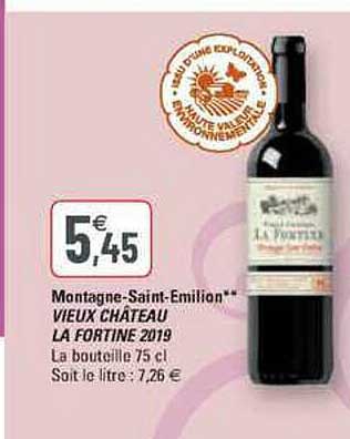 montagne-saint-émilion vieux château la fortine 2019