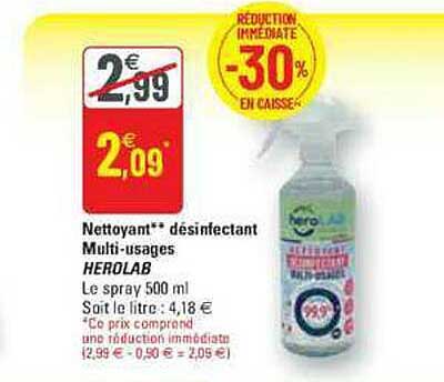 nettoyant désinfectant multi-usages herolab