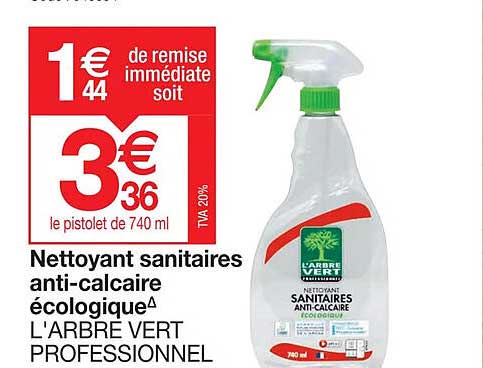 nettoyant sanitaires anti-calcaire écologique l'arbre vert professionnel