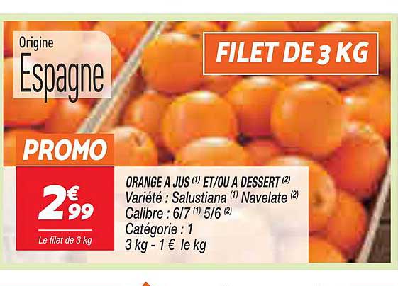 Orange à Jus Et-ou à Dessert Salustiana, Navelate