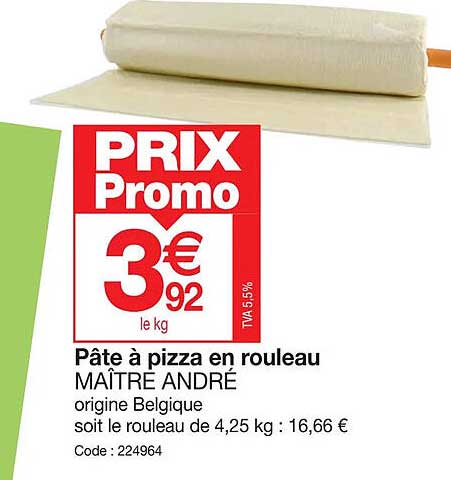 pâte à pizza en rouleau maître andré