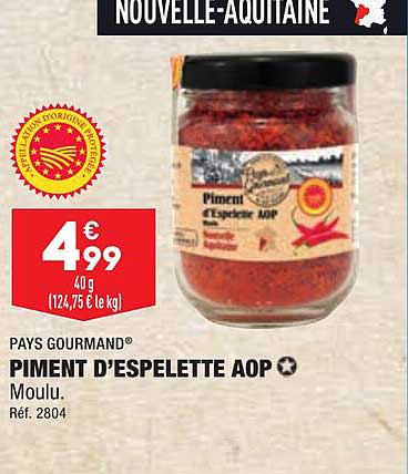 piment d'espelette aop pays gourmand
