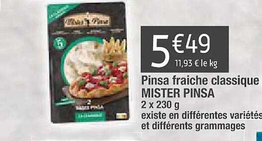 pinsa fraîche classique mister pinsa