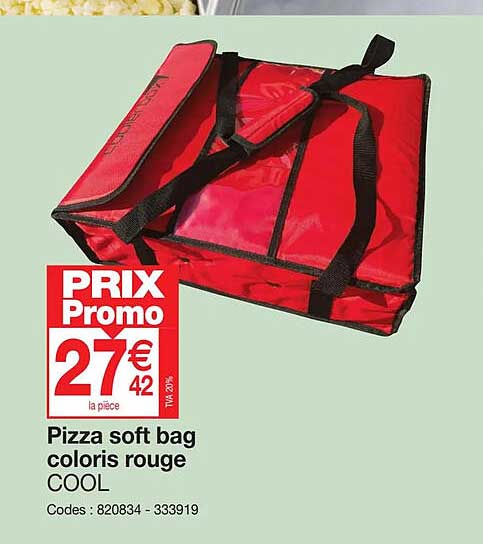 pizza soft bag coloris rouge cool
