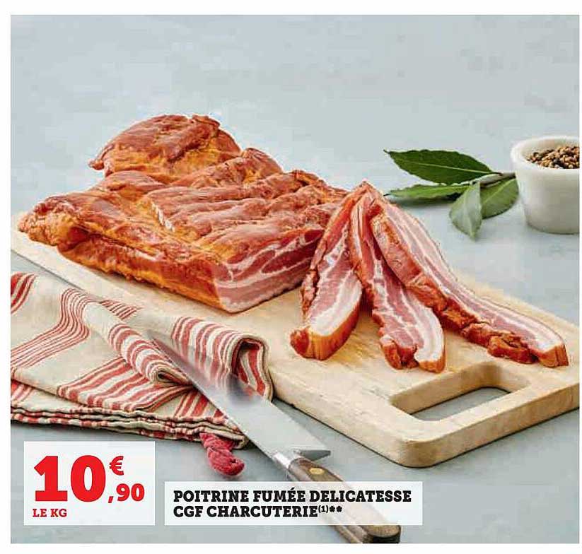poitrine fumée délicatesse cgf charcuterie