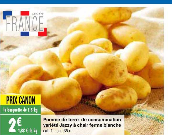 pomme de terre de consommation variété jazzy à chair ferme blanche