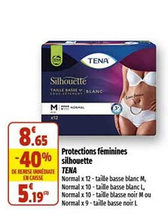protections féminine silhouette tena
