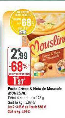 purée crème & noix de muscade mousline