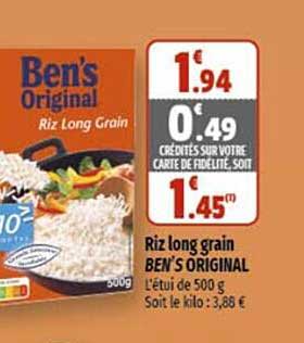 Riz Long Grain Ben's Original