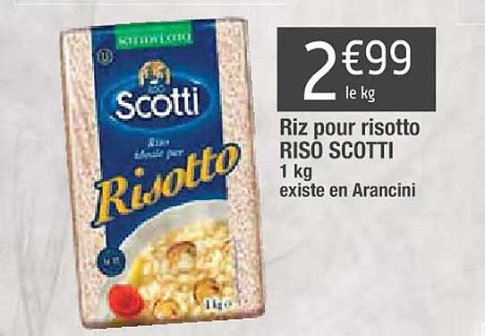 riz pour risotto riso scotti