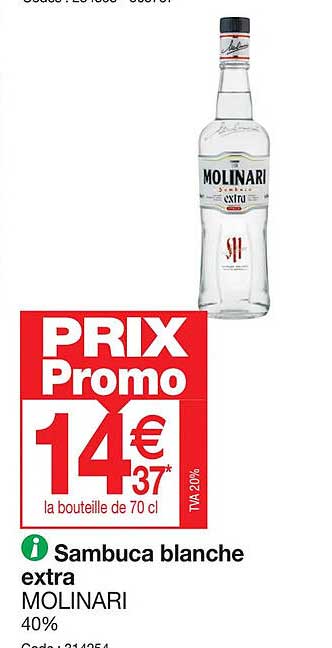 sambuca blanche extra molinari