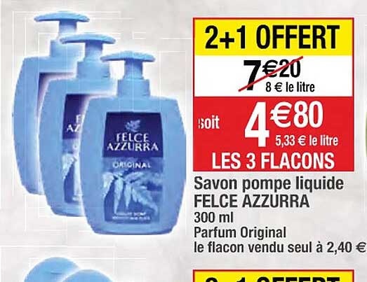 Savon Pompe Liquide Felce Azzurra