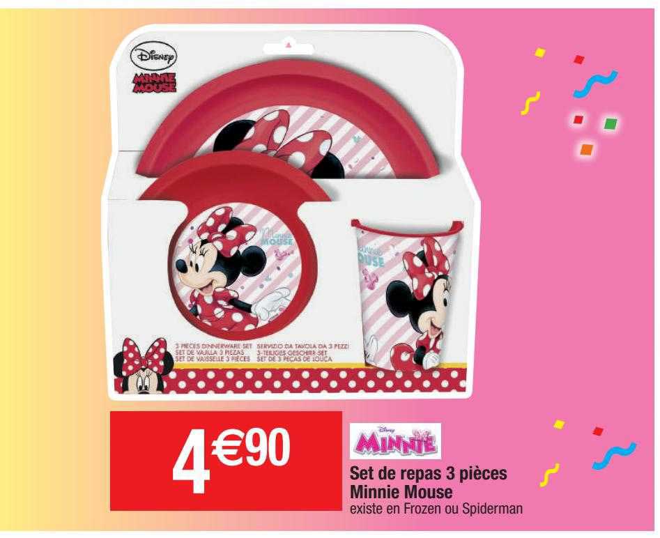 set de repas 3 pièces minnie mouse