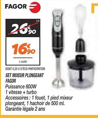 Set Mixeur Plongeant Fagor