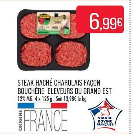 steak haché charolais façon bouchère éleveurs du grand est