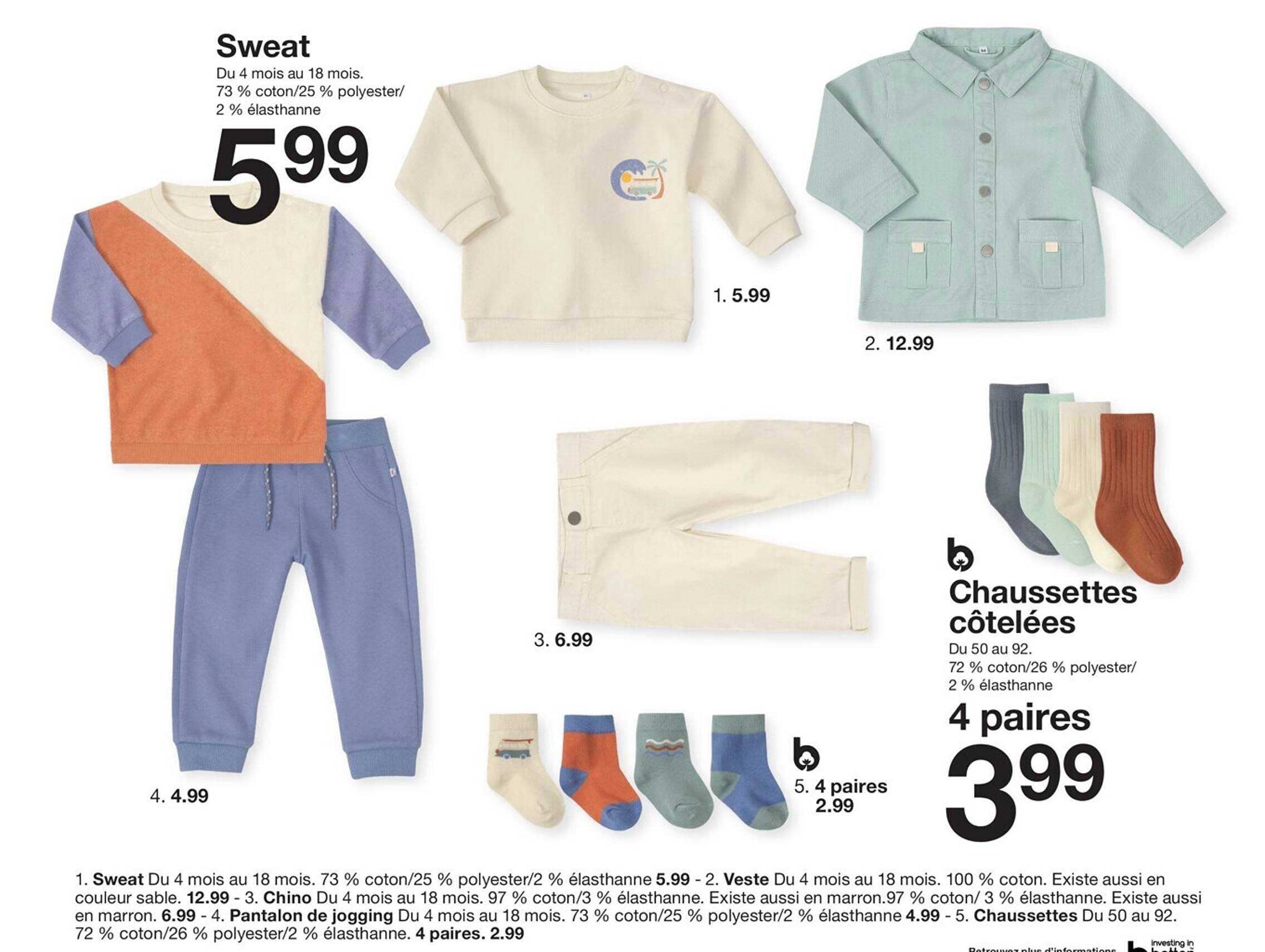 sweat, veste, chino, pantalon de jogging, chaussettes , chaussettes côtelées