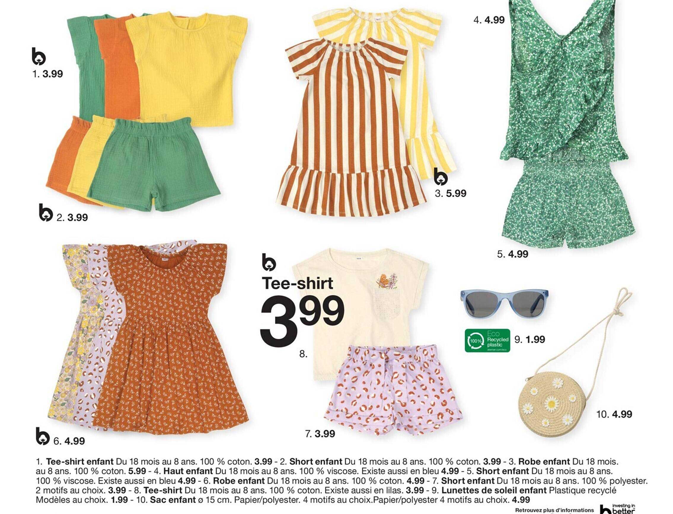 tee-shirt enfant, short enfant, robe enfant, haut enfant, short enfant, robe enfant, short enfant, tee-shirt, lunettes de soleil enfant, sac enfant