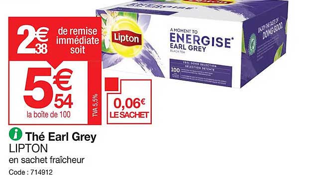 thé earl grey lipton