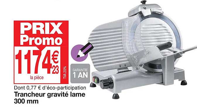 trancheur gravité lame 300 mm