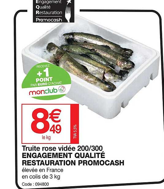 truite rose vidée 200 300 engagement qualité restauration promocash