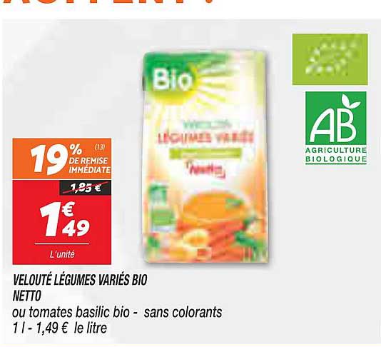 velouté légumes variés bio netto