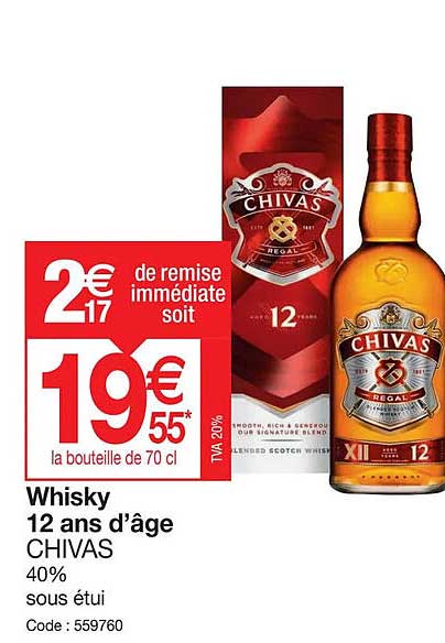 whisky 12 ans d'âge chivas