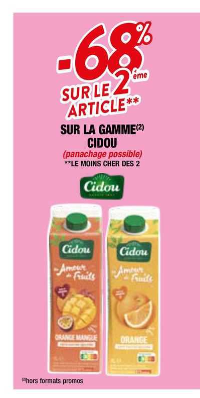 -68% Sur Le 2ème Sur La Gamme Cidou