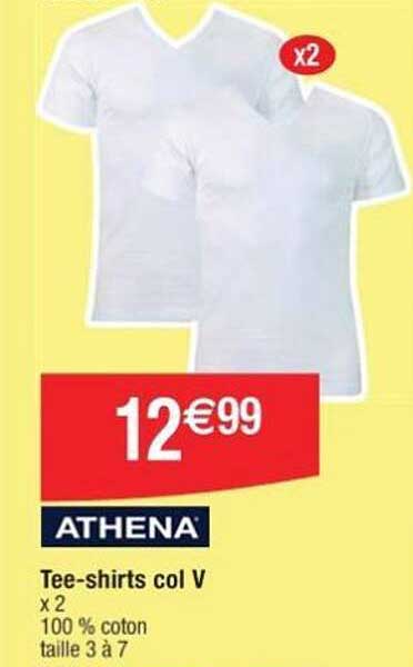 tee-shirts col v athena